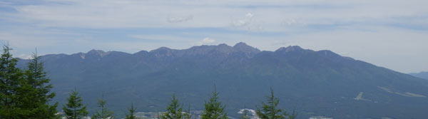 入笠山の眺望　へ