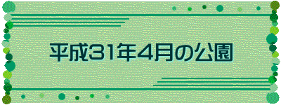 平成31年４月の公園